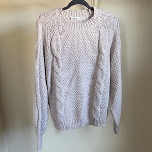 Women's Cable Knit Sweater - Cream